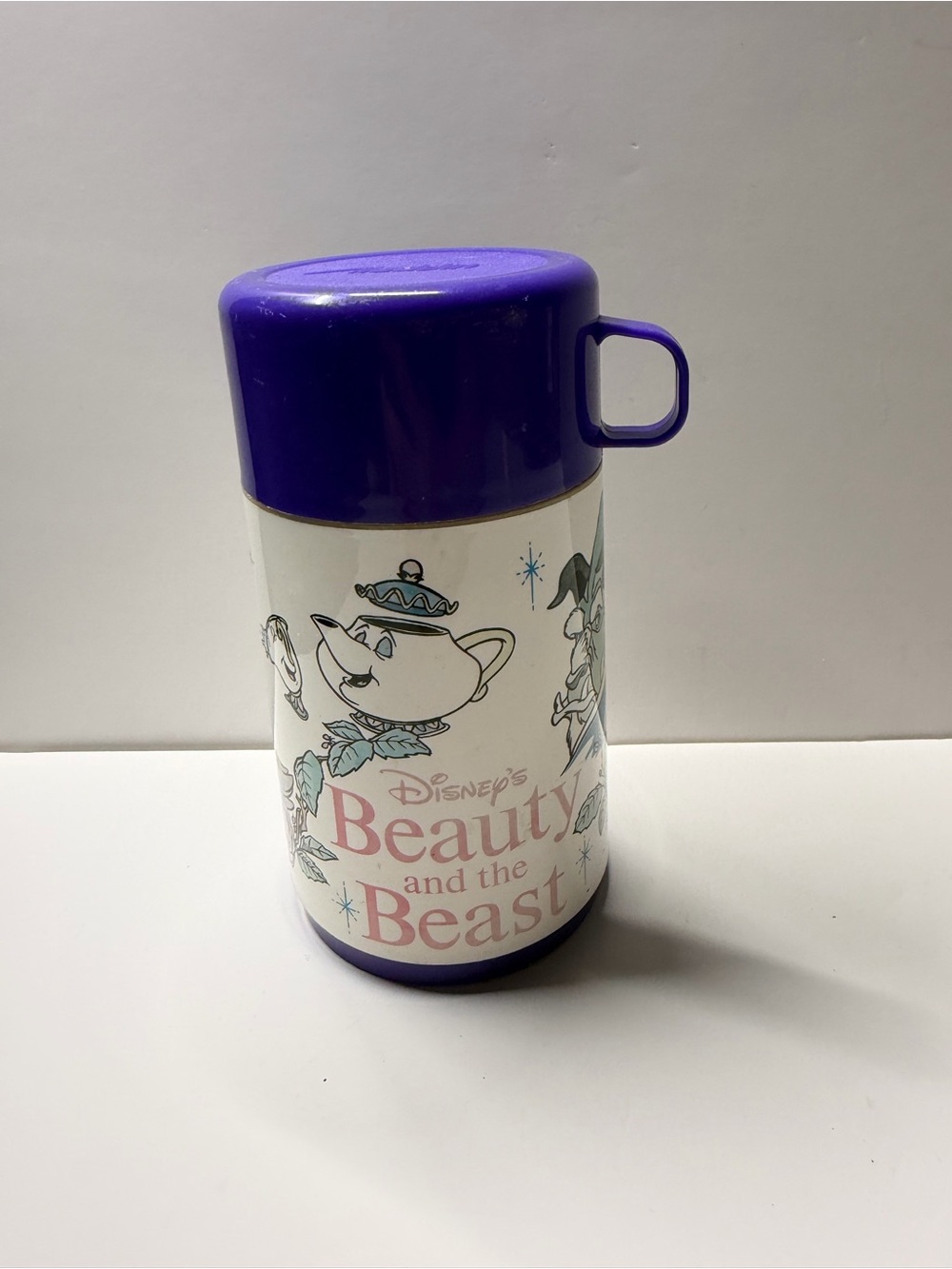 Disney Beauty And the Beast Thermos by Aladdin Complete w/Cup & Lid